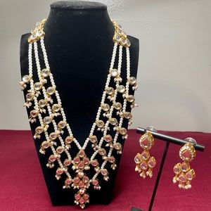 3 layer kundan necklace set